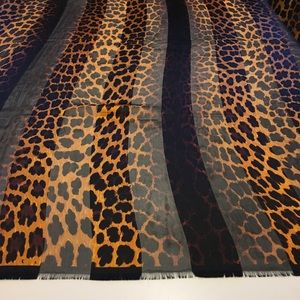 Vintage Escada 100% Silk Leopard Scarf 55"x53"